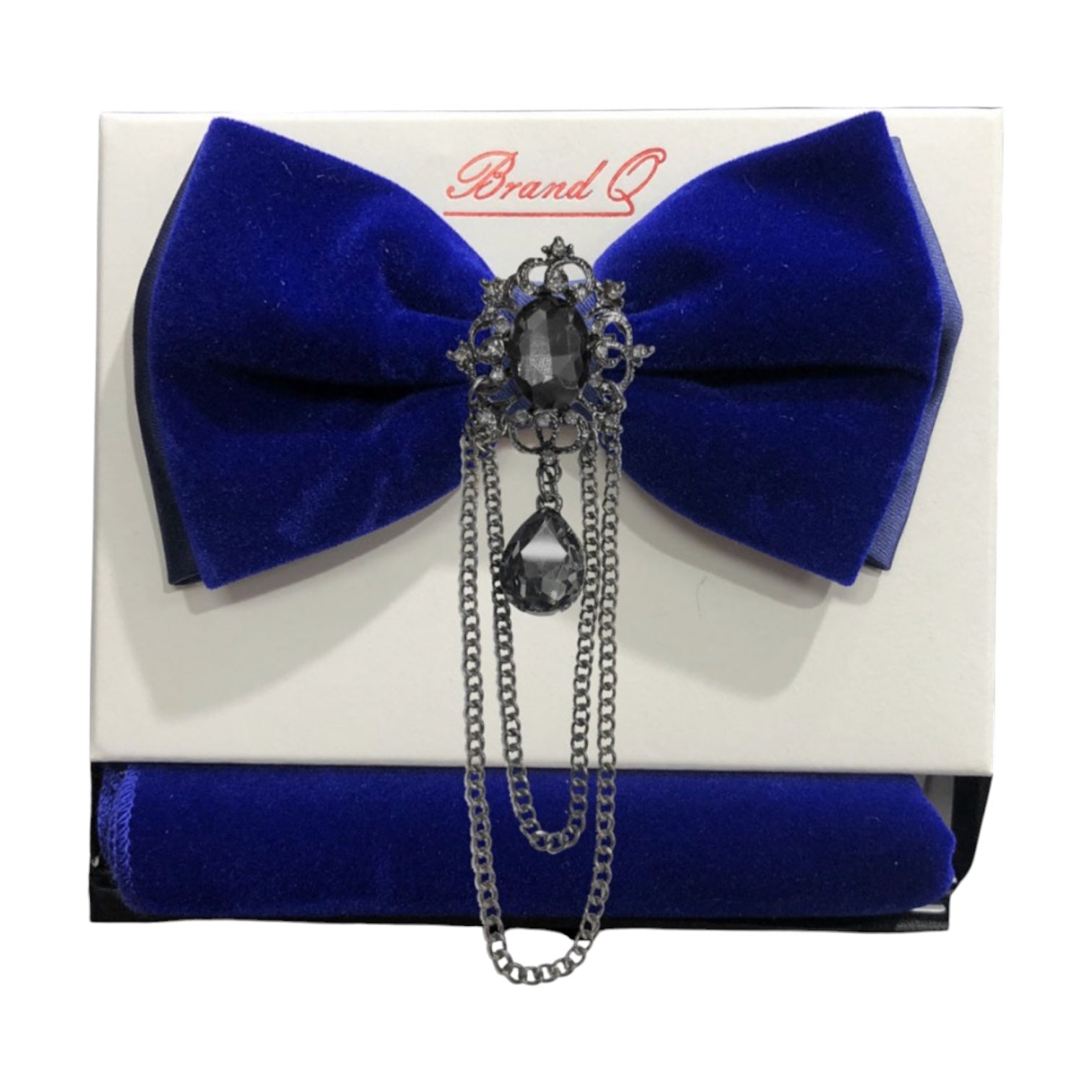 BRAND Q: Velvet Brooch Bow Tie JBTV115
